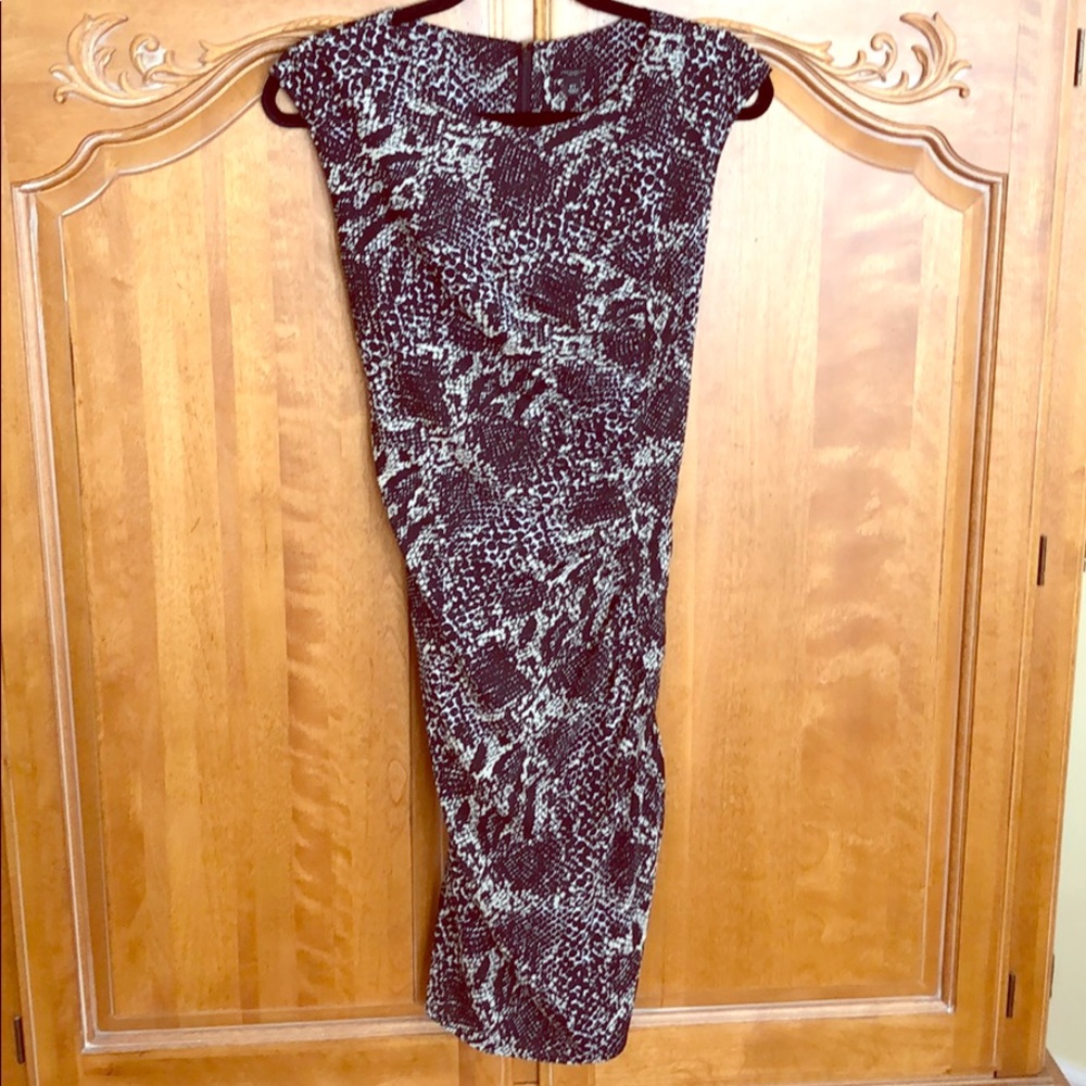 Ann Taylor Snake Print Sheath Dress, Sz 8T - Picture 2 of 8